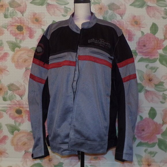 Harley Davidson Diffusion Color blocked Mesh Riding Jacket - Picture 2 of 7